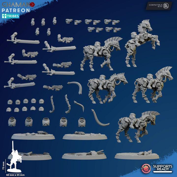Acolyte Cavalry - Squad of 5 - GHAMAK