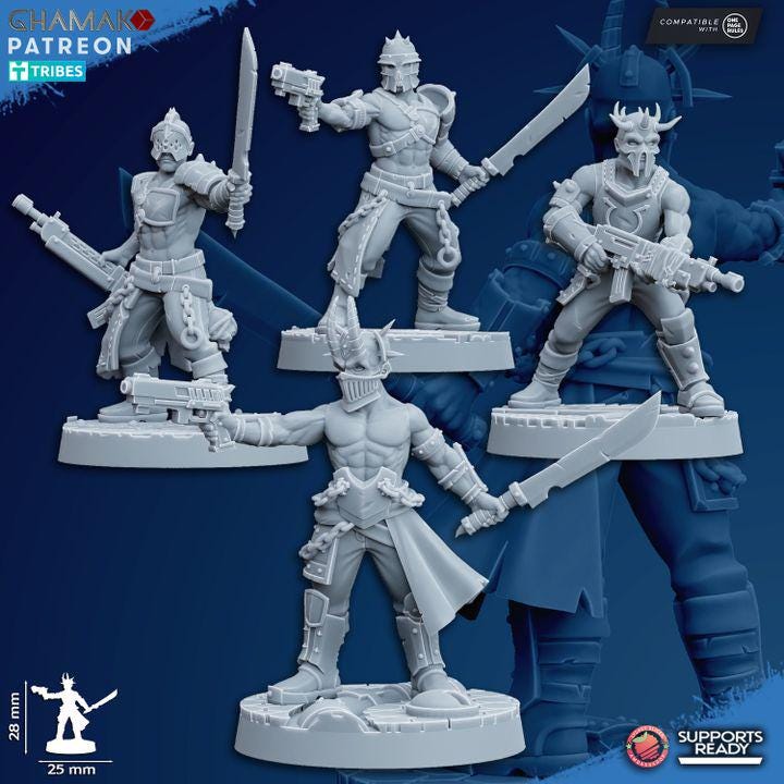 Cultists - Pre-assembled & Ready to Field Grimdark Miniatures - Ghamak