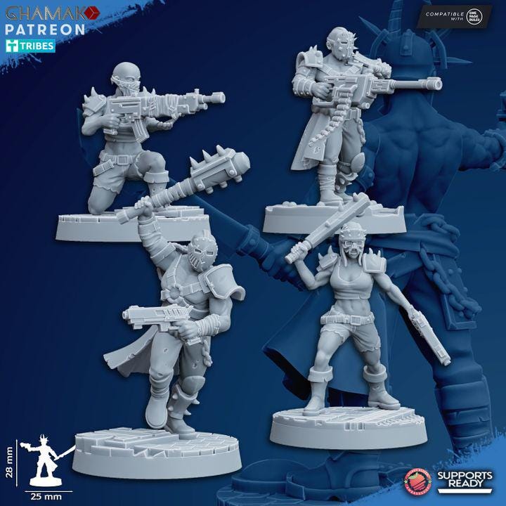 Cultists - Pre-assembled & Ready to Field Grimdark Miniatures - Ghamak