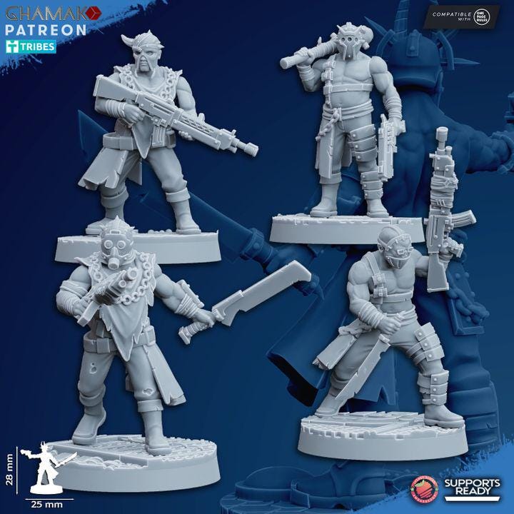 Cultists - Pre-assembled & Ready to Field Grimdark Miniatures - Ghamak