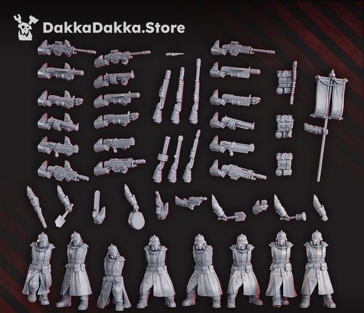 2nd Death Division - Full Squad of 10 Build Kit Including Leader - DakkaDakka