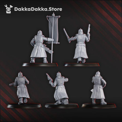 2nd Death Division Commander Squad - 5 Monopose Models - DakkaDakka