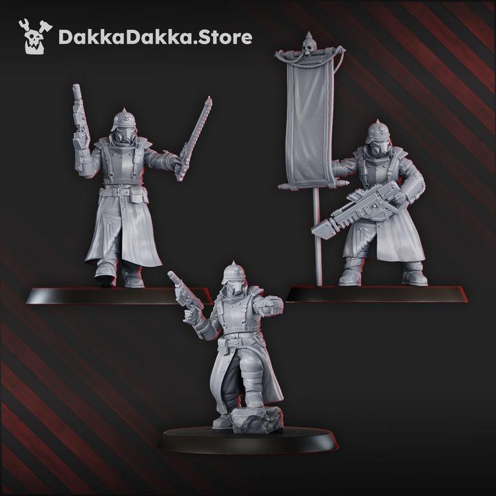 2nd Death Division Commander Squad - 5 Monopose Models - DakkaDakka