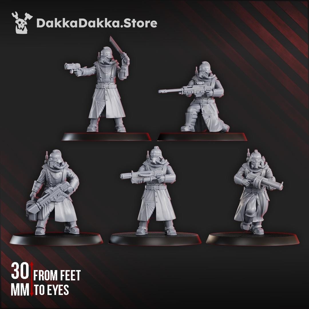 2nd Death Division Grenadier Squad - 5 Monopose Models - DakkaDakka